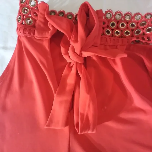 Est1946 Elegant Red Sleeveless Dress Size Large Sexy Date Night Party - Picture 2 of 8